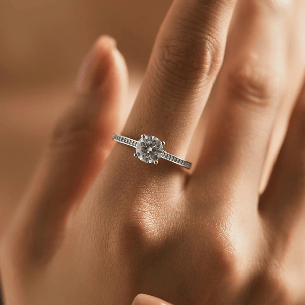 Moissanite Splendor Solitaire Ring 