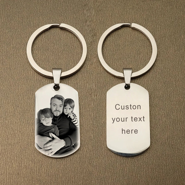 Personalized Keychain with Photo and Message 