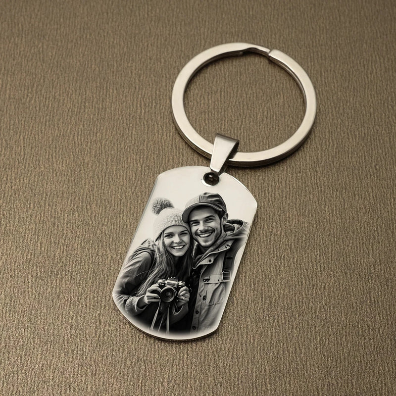 Personalized Keychain with Photo and Message 