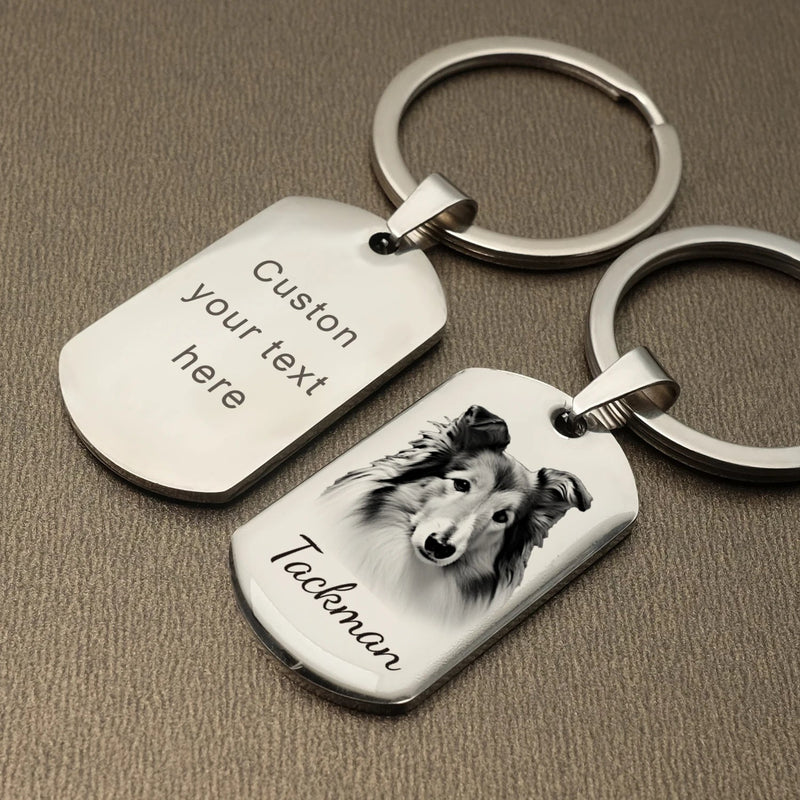 Personalized Keychain with Photo and Message 