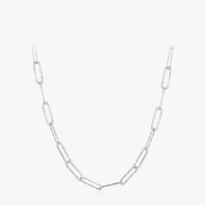 Silver Swirl Link Necklace 
